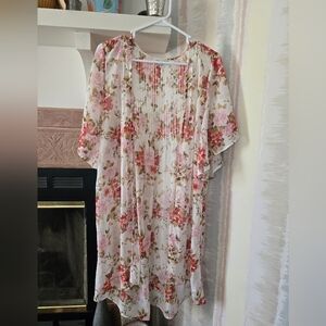 American Eagle Outfitters Floral Kimono Cardigan, xs/s